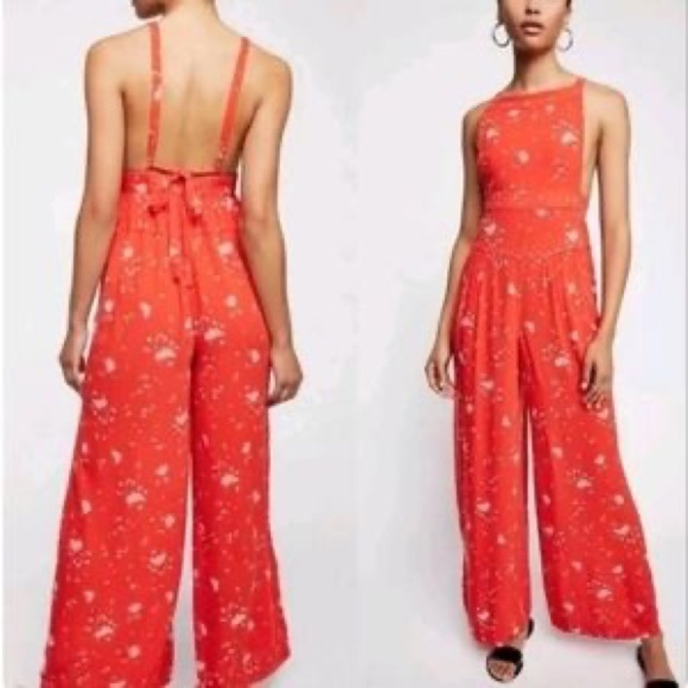 FREE PEOPLE Sweet in the Streets Jumpsuit size Large